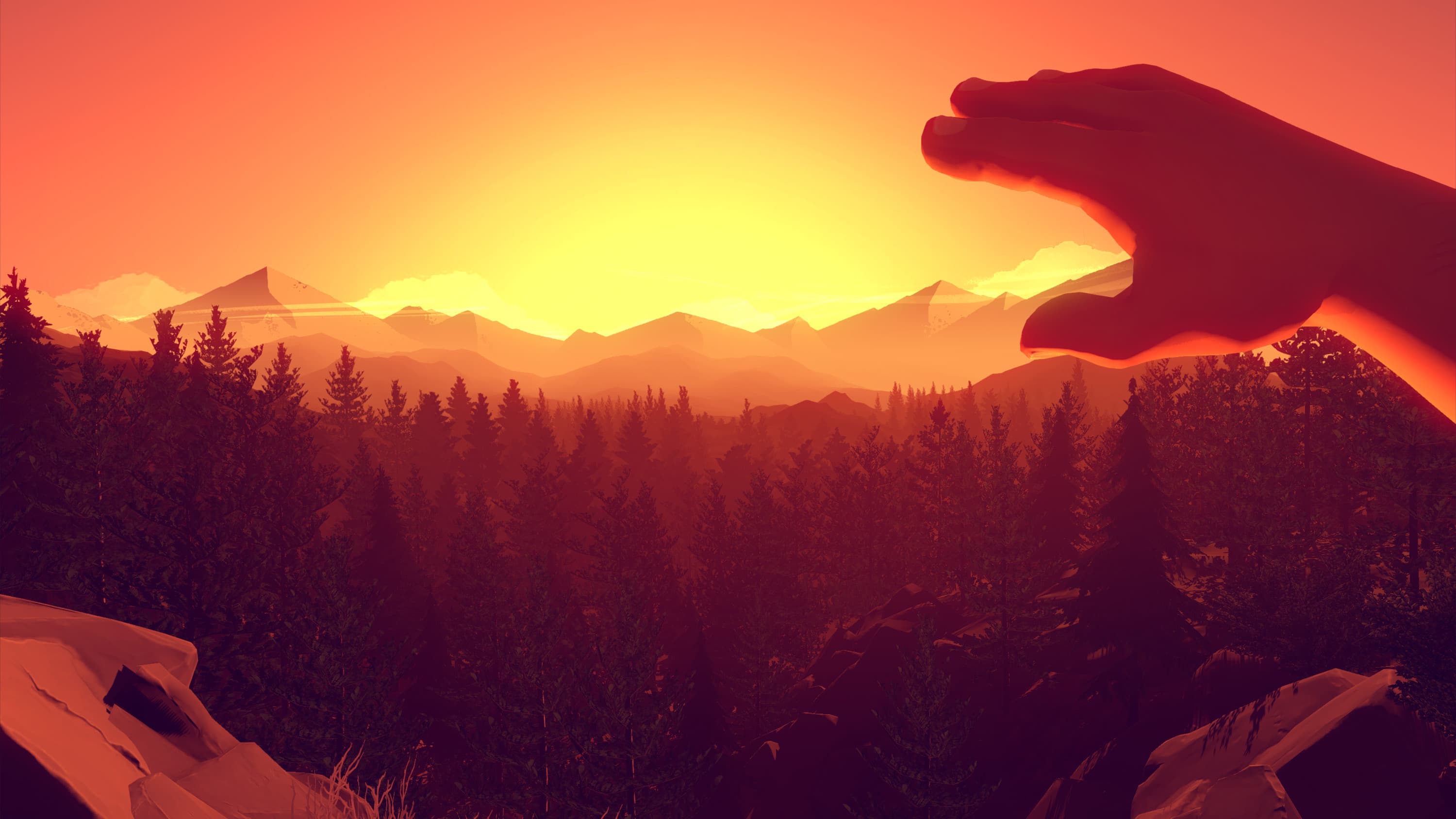 Sweeping natural landscape at dusk — the environment Valen recreates