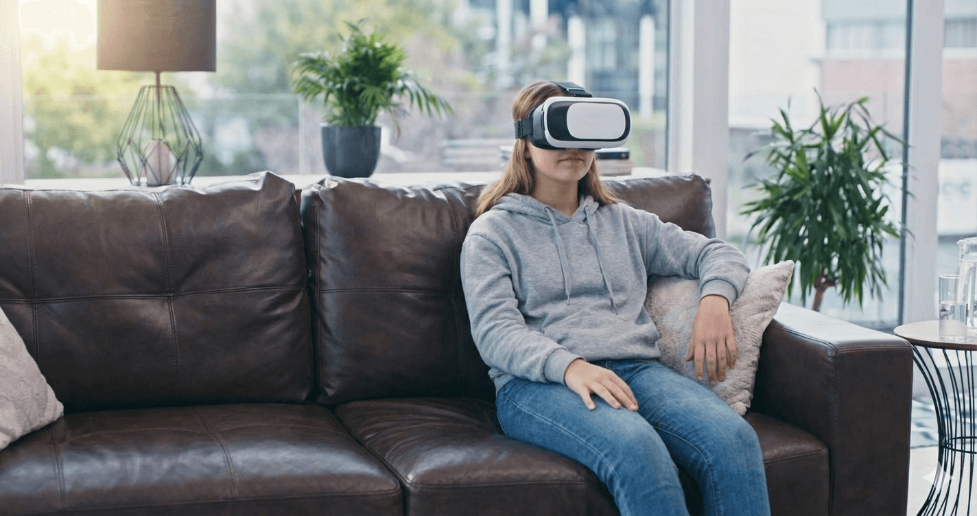 Person relaxed and grounded after a Valen VR session